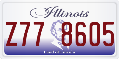 IL license plate Z778605