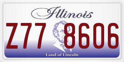 IL license plate Z778606