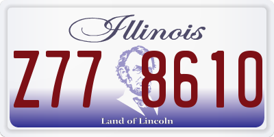 IL license plate Z778610