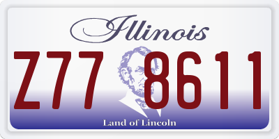 IL license plate Z778611