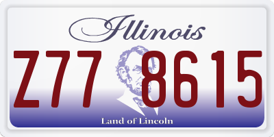 IL license plate Z778615