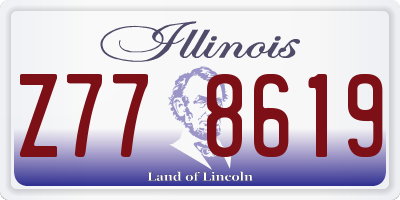 IL license plate Z778619