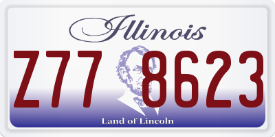 IL license plate Z778623