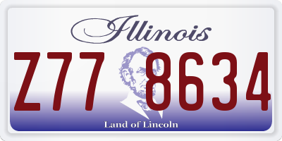 IL license plate Z778634