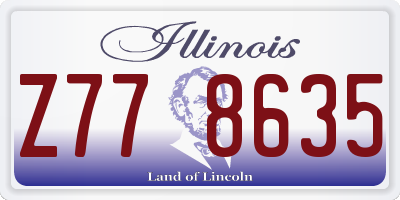 IL license plate Z778635
