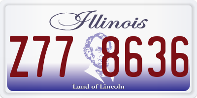 IL license plate Z778636