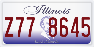 IL license plate Z778645