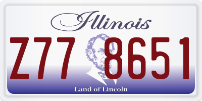 IL license plate Z778651