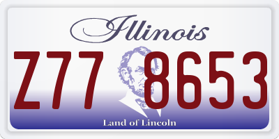 IL license plate Z778653
