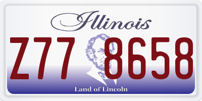 IL license plate Z778658