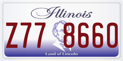 IL license plate Z778660
