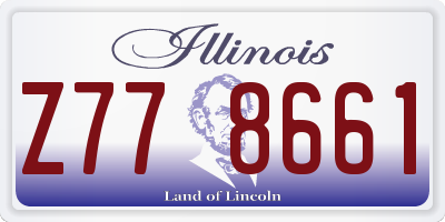 IL license plate Z778661