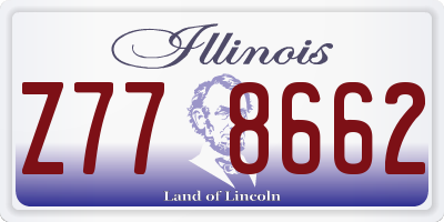 IL license plate Z778662