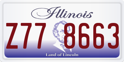 IL license plate Z778663