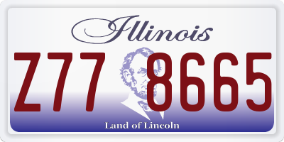 IL license plate Z778665