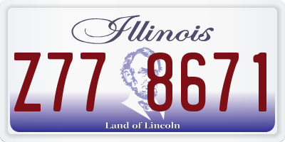 IL license plate Z778671