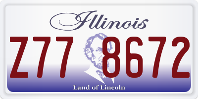 IL license plate Z778672