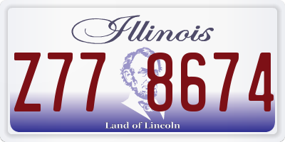 IL license plate Z778674
