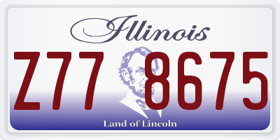 IL license plate Z778675