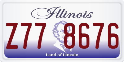 IL license plate Z778676