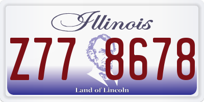 IL license plate Z778678