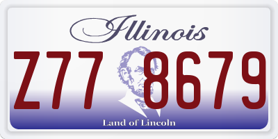 IL license plate Z778679