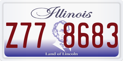 IL license plate Z778683