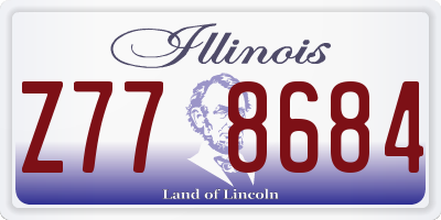 IL license plate Z778684