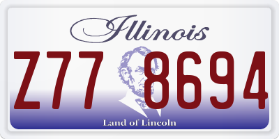 IL license plate Z778694
