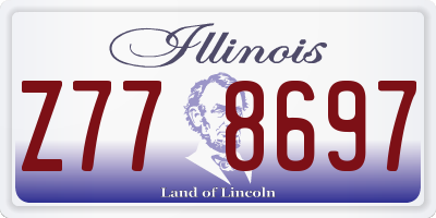 IL license plate Z778697