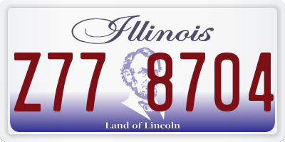 IL license plate Z778704