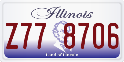 IL license plate Z778706