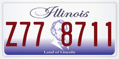 IL license plate Z778711