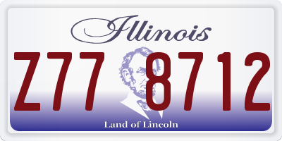 IL license plate Z778712
