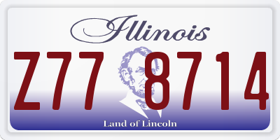 IL license plate Z778714