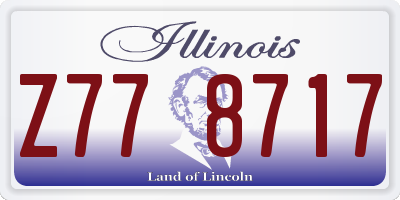IL license plate Z778717