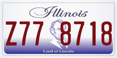IL license plate Z778718