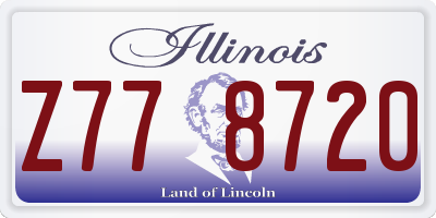 IL license plate Z778720