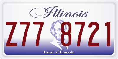 IL license plate Z778721