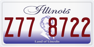 IL license plate Z778722