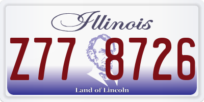 IL license plate Z778726