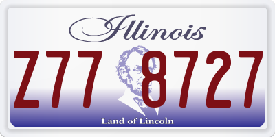 IL license plate Z778727