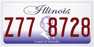 IL license plate Z778728