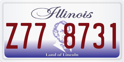 IL license plate Z778731