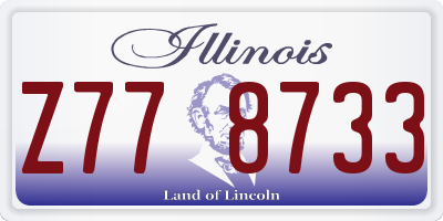 IL license plate Z778733