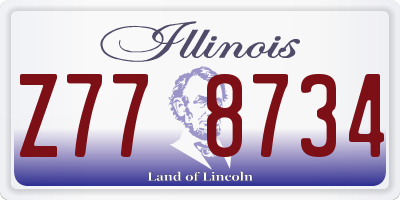 IL license plate Z778734