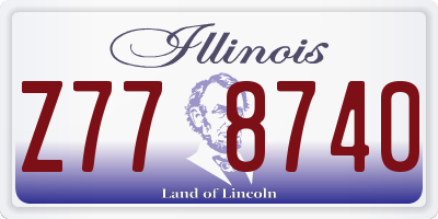 IL license plate Z778740