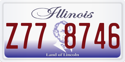 IL license plate Z778746