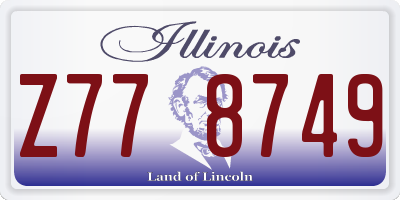 IL license plate Z778749
