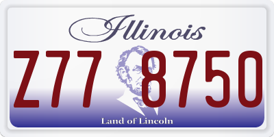 IL license plate Z778750